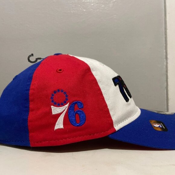 NEW Philadelphia 76ers New Era 9Twenty Strap-Back Tri-Color Hat Cap Sixers Logo - Picture 3 of 6